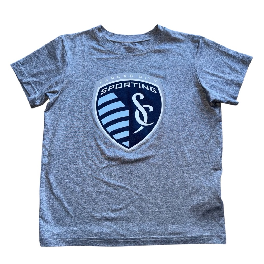 Sporting Kansas City Kids Gray T-Shirt Team Athletics Youth Size Small (8)